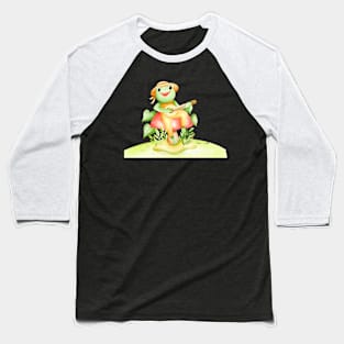 Frog Playing music watercolor Baseball T-Shirt